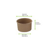 Food Container Base 3.3 OZ Kraft Paperboard Kraft Round 50 Count/Pack 20 Packs/Case 1000 Count/Case