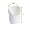 French Fry Cup & Scoop 1.9X3.1 IN Paper White Round Grease Resistant 50 Count/Pack 10 Packs/Case 500 Count/Case