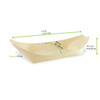 Food Tray 3.5 OZ Wood Natural Boat Microwave Safe Oven Safe Grease Resistant 50 Count/Pack 10 Packs/Case 500 Count/Case