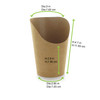 French Fry Wrap Cup & Scoop Base 3X4.7 IN Paper Kraft Grease Resistant 50 Count/Pack 24 Packs/Case 1200 Count/Case