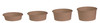 Salad Take-Out Container Base & Lid Combo With Dome Lid 44 OZ Paper Kraft Round 25 Count/Pack 8 Packs/Case 200 Count/Case