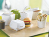 French Fry Cup & Scoop 3X4.7 IN Paper White Round Grease Resistant 50 Count/Pack 24 Packs/Case 1200 Count/Case