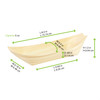 Take-Out Container Base 6.2X3.5X1 IN Wood Natural Boat Grease Resistant 50 Count/Pack 10 Packs/Case 500 Count/Case
