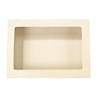 Take-Out Box 15X10.8X2.2 IN Wood Natural With Window Grease Resistant 16 Count/Case