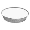 Take-Out Container Base & Lid Combo With Paper Flat Lid 48 OZ Aluminum Round 250/Case