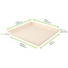 Samurai Serving Tray 9X9X1 IN Wood Natural Square 25 Count/Pack 4 Packs/Case 100 Count/Case