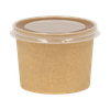 Soup Food Container Base 12 OZ Paperboard Kraft Leak Resistant 500/Case