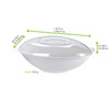 Lid Dome 8.77X5.39X1.69 IN PET Clear Rectangle For Container Freezer Safe 250 Count/Case