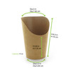 Wrap Cup & Scoop Base 3X6.3 IN Paper Kraft Grease Resistant 50 Count/Pack 20 Packs/Case 1000 Count/Case