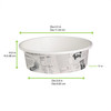 Food Container Base 12 OZ Paper Black White Newspaper Print Round 50 Count/Pack 10 Packs/Case 500 Count/Case