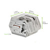 Mini Slider Take-Out Box Hinged 2.8X2.8X2 IN Corrugated Cardboard Newspaper Print 50 Count/Pack 10 Packs/Case