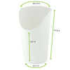 French Fry Cup & Scoop 12 OZ 2.36X5.3 IN Paper White Round Grease Resistant 50 Count/Pack 20 Packs/Case 1000 Count/Case