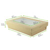 Take-Out Box & Lid Combo With PET Lid 8.9X6.1X2 IN Corrugated Cardboard Kraft 25 Count/Pack 4 Packs/Case 100 Count/Case