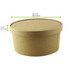 Lid 7.3X7.3 IN Paper Kraft Round For Container Freezer Safe Grease Resistant 45 Count/Pack 8 Packs/Case 360 Count/Case