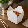 Bio-Pak® Take-Out Box Fold-Top 5X4.5X2.5 IN Paper White Rectangle 450/Case