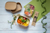 Take-Out Box 6.8X4.8X1.6 IN Paper Kraft Rectangle Laminated 25 Count/Pack 8 Packs/Case 200 Count/Case