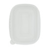 Lid 6.8X4.8X0.2 IN PP Clear Rectangle For Container Microwave Safe Freezer Safe 100/Case