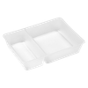 INNOBOX EDGE™ Take-Out Container Insert 43 OZ 7.4375X5.125X1.8 IN 2 Compartment PP Clear 250/Case
