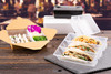 INNOBOX EDGE™ Take-Out Container Insert 43 OZ 7.4375X5.125X1.8 IN 2 Compartment PP Clear 250/Case