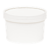 Soup Food Container Base 16 OZ SBS Paperboard White Squat Leak Resistant 500/Case