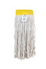 Mop Head #24 White Cotton 4PLY Cut End 5IN Headband 12/Case