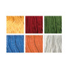 Mop Head Large (LG) White Red Cotton Polyester Blend 4PLY Loop End Wide Band 1/Each