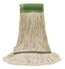 O-Cedar® Mop Head Large (LG) White Synthetic Yarn 4PLY Loop End Launderable Shrinkless 5IN Headband 12/Case