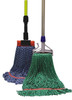 Mop Head Large (LG) Green Microfiber Cut End Launderable 1.25IN Narrow Headband 12/Case