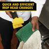 Gripper® Mop Handle 60 IN Gray Yellow Fiberglass Clamp Style 12/Case