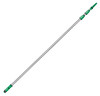 OptiLoc™ Mop Handle 18FT Silver Green Aluminum Extension 1/Each