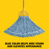 Super Stitch® Mop Medium (MED) 5.50X7.00X2.00 IN 20 OZ Blue Blend Blend Medium 1IN Headband 6/Case