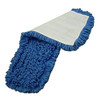Dust Mop 24 IN Blue Microfiber Looped Hook & Loop Backing 6/Case