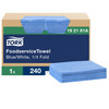 Tork Folded Paper Towel 21X13 IN 10.5X6.5 IN 1PLY Blue 1/4 Fold Foodservice 240 Count/Pack 1 Packs/Case
