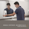 Soap Dispenser 5.25X4.75X9.75 IN White Plastic Manual Viewing Window Metered 1/Each