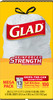 Glad® Kitchen Bag 13 GAL White Plastic With Drawstring Closure Tall 100 Count/Pack 4 Packs/Case 400 Count/Case