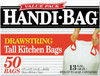 AEP Ind. Handi-Bag Liner 24X27.38 IN 13 GAL White Plastic Drawstring 50/Box