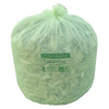 Compostable Liner 35X44 IN 39 GAL Green Plastic 1MIL 100/Case