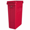 Slim Jim® Trash Can 22X11X30 IN 23 GAL Red Resin Vented 1/Each