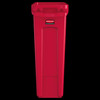 Slim Jim® Trash Can 22X11X30 IN 23 GAL Red Resin Vented 1/Each