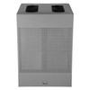 Silhouettes 2-Stream Trash Can 21.80X21.80X30.68 IN 34 GAL Stardust Silver Metallic Metal With Hinged Lid 1/Each