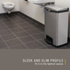 Impressions™ 1-Stream Trash Can 18.11X13.70X28.66 IN 13 GAL Black Stainless Steel Step-On Front Step 1/Each