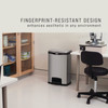 Impressions™ 1-Stream Trash Can 18.11X13.70X28.66 IN 13 GAL Black Stainless Steel Step-On Front Step 1/Each