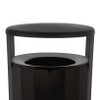 Resist® Waste 1-Stream Outdoor Trash Receptacle 29.16X29.16X49.94 IN 45 GAL Black Round Metal 1/Each