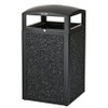 Trash Can 21.06X21.06X41.33 IN 40 GAL Gray Plastic All Weather With Stone Panels Rugged 1/Each
