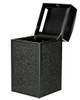 Trash Can 21.06X21.06X41.33 IN 40 GAL Gray Plastic All Weather With Stone Panels Rugged 1/Each