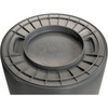 Trash Can 44 GAL 176 QT Gray Round HDPE 1/Each