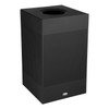 Silhouettes 1-Stream Trash Can 20X20X32.25 IN 20 GAL Black Square Metal With Hinged Lid 1/Each