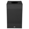 Silhouettes 1-Stream Trash Can 20X20X32.25 IN 20 GAL Black Square Metal With Hinged Lid 1/Each