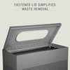 Silhouettes 1-Stream Trash Can 26X15X31 IN 22.5 GAL Stardust Silver Metallic Rectangle Steel With Hinged Lid 1/Each