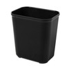 Trash Can 14.50X10.50X15.50 IN 28 QT Black Resin Fire Resistant 6/Case